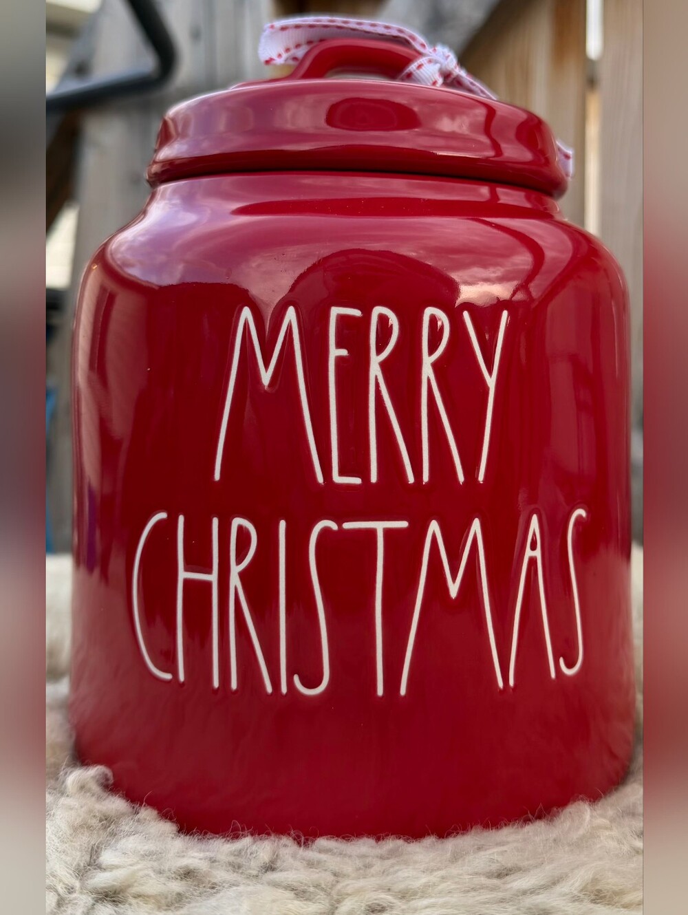 Rae Dunn MERRY CHRISTMAS canister